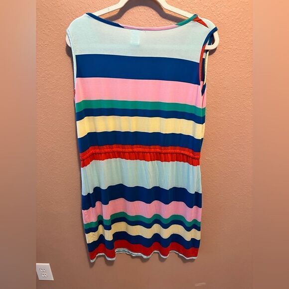 Serra Sleeveless Colorful Striped Stretch Dress size XL - Picture 2 of 7